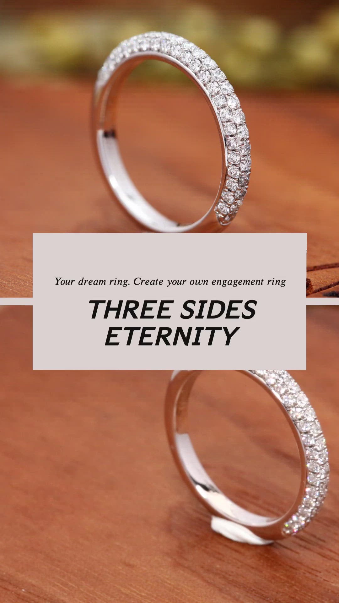 THREE SIDES ETERNITY RING