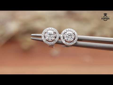 HALO DIAMOND EARSTUDS