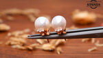 Load image into Gallery viewer, PEARL DIAMOND EAR STUDS
