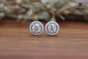 HALO DIAMOND EARSTUDS